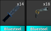Bluesteel Set ( x1 Knife + x1 Gun ) | Murder Mystery 2 ⚡ Fast Delivery ⚡