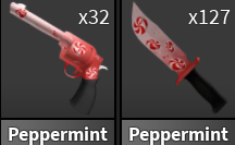 Peppermint Set ( x1 Gun + x1 Knife ) | Murder Mystery 2 ⚡ Fast Delivery ⚡