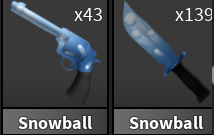 Snowball Set ( x1 Gun + x1 Knife | Murder Mystery 2 ⚡ Fast Delivery ⚡