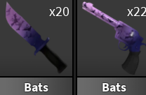 Bats Set ( x1 Knife + x1 Gun ) | Murder Mystery 2 ⚡ Fast Delivery ⚡