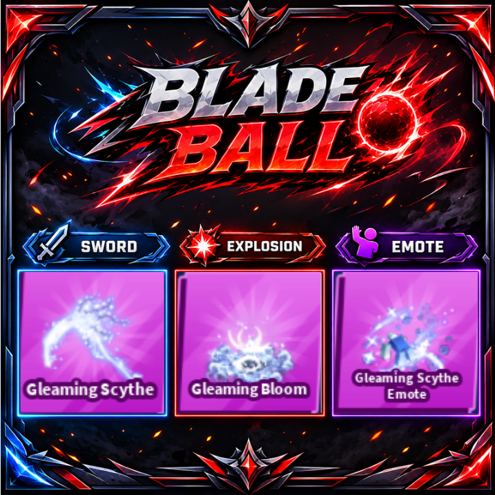 [ Limited Set ] Gleaming Scythe + Explosion + Emote | FAST DELIVERY✅