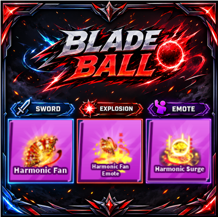 [ Limited Set ] Harmonic Fan + Explosion + Emote | FAST DELIVERY✅