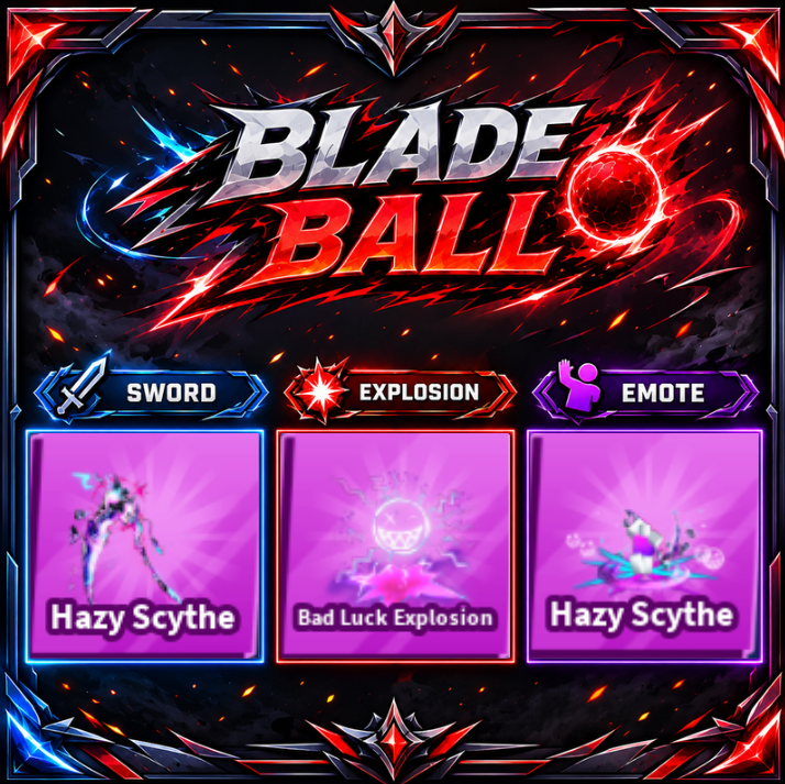 [ Limited Set ] Hazy Scythe + Explosion + Emote | FAST DELIVERY✅