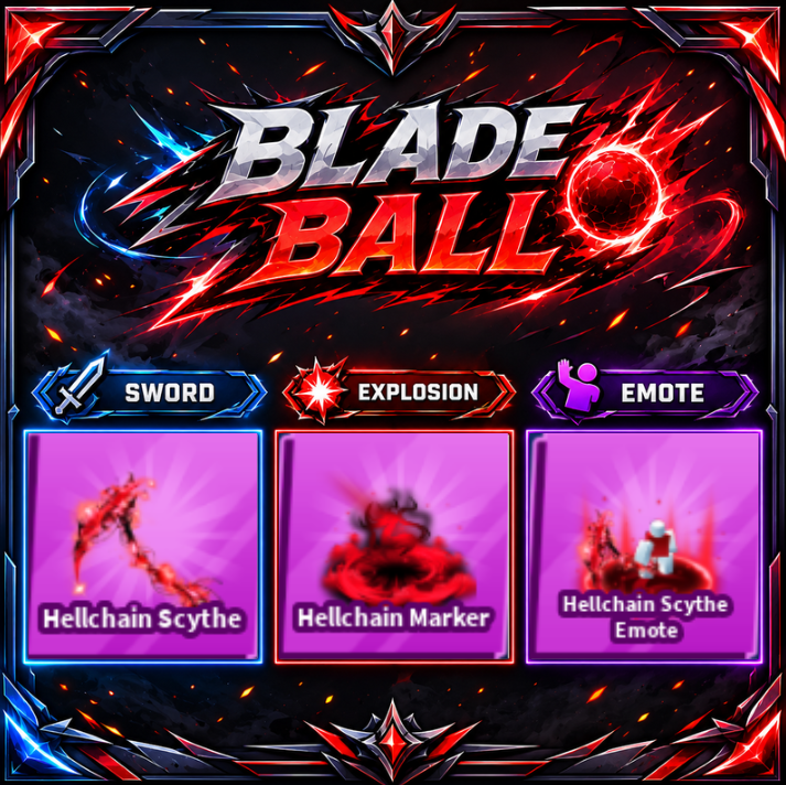 [ Limited Set ] Hellchain Scythe + Explosion + Emote | FAST DELIVERY✅