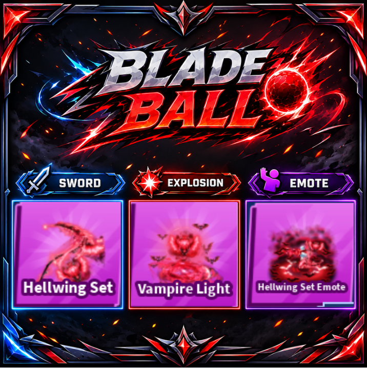 [ Limited Set ] Hellwing Set + Explosion + Emote | FAST DELIVERY✅