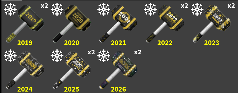 Pack ALL YEARS Sets 2019 l 2020 l 21 l 22 l 23 l 24 l 25 l 26