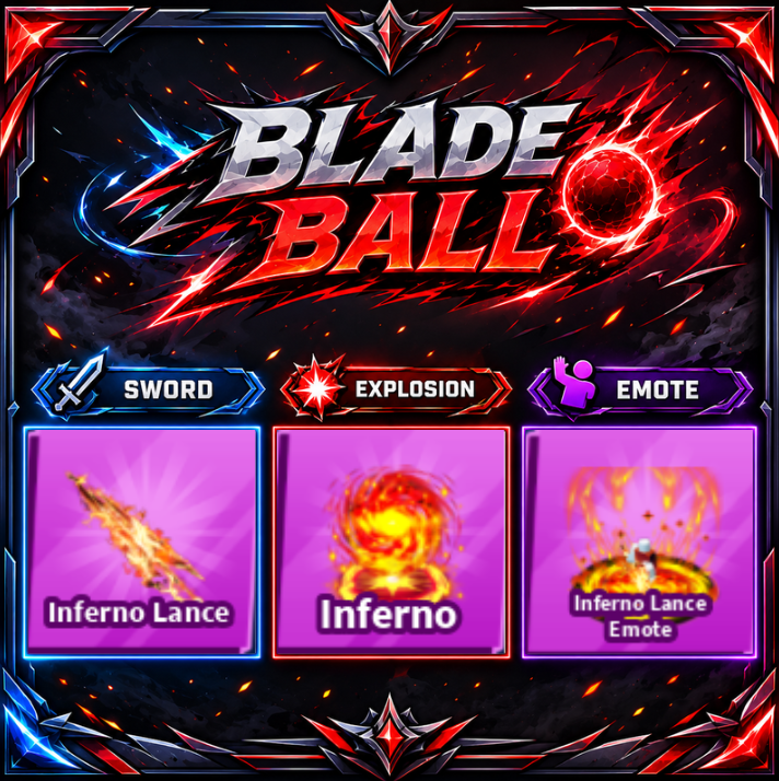 [ Limited Set ] Inferno Lance + Explosion + Emote | FAST DELIVERY✅