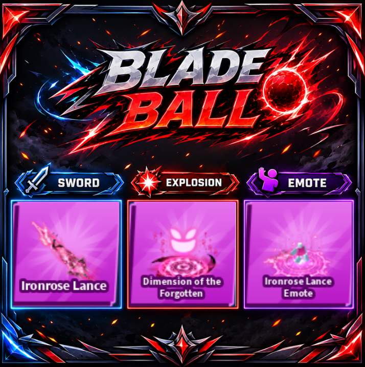 [ Limited Set ] Ironrose Lance + Explosion + Emote | FAST DELIVERY✅