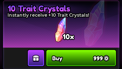💝 10x Trait Crystal 💝Anime Expeditions 💝999R