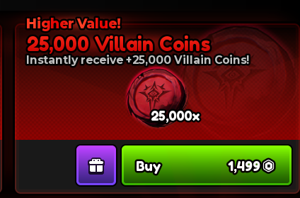 💝 25000x Villain Coins 💝Anime Expeditions 💝1499R