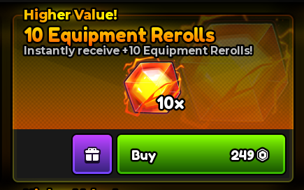 💝 10x Equipment Rerolls 💝Anime Expeditions 💝249R