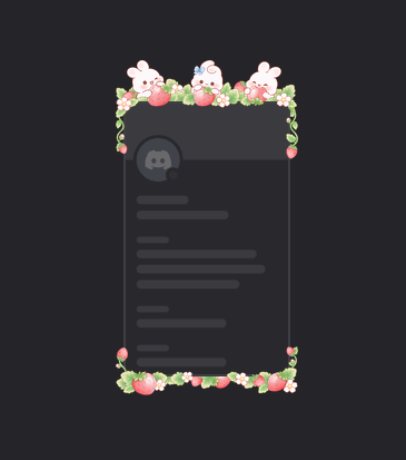 Berry Bunny Profile Frame🔥Cheap Decoration $4.99