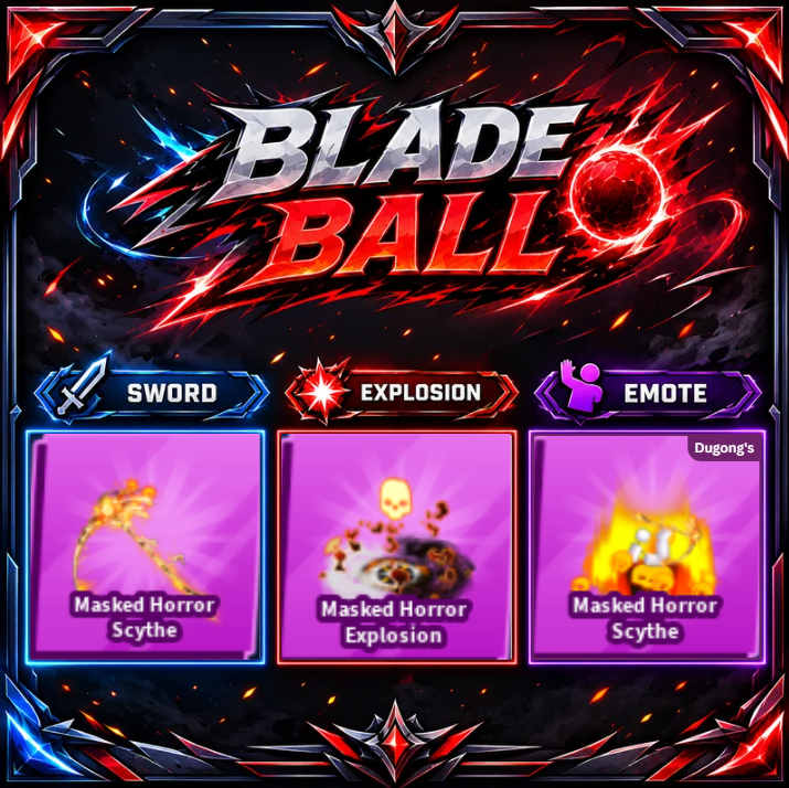 [ Limited Set ] Masked Horror Scythe + Explosion + Emote | FAST DELIVERY✅