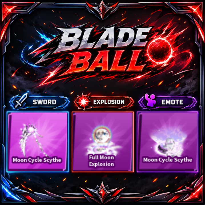 [ Limited Set ] Moon Cycle Scythe + Explosion + Emote | FAST DELIVERY✅