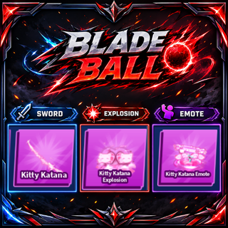 [ Limited Set ] Kitty Katana + Explosion + Emote | FAST DELIVERY✅