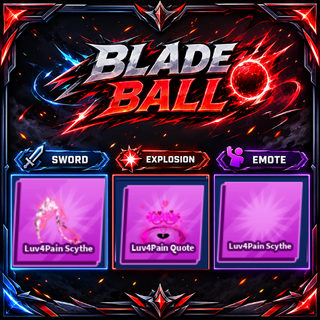 [ Limited Set ] Luv4pain Scythe + Explosion + Emote | FAST DELIVERY✅