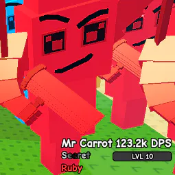 1x Ruby Mr Carrot lvl 10 🥕 123k DPS