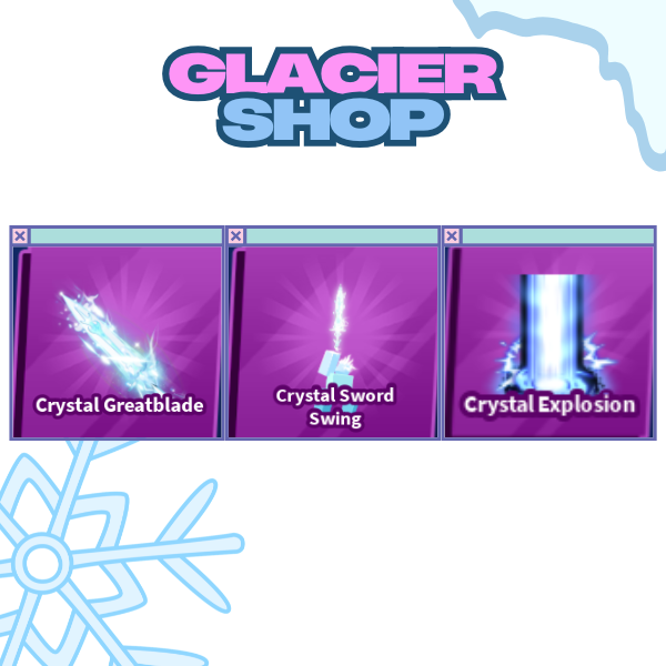 Crystal Greatblade + Explosion + Emote ( Limited Set )