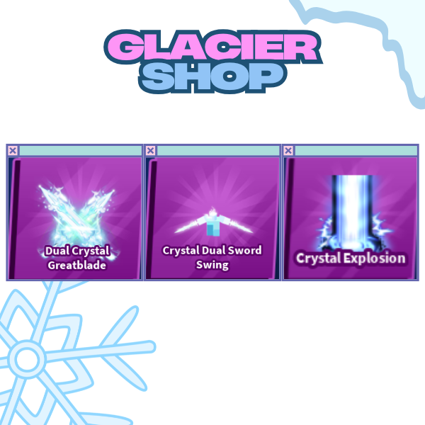 Dual Crystal Greatblade + Explosion + Emote ( Limited Set )