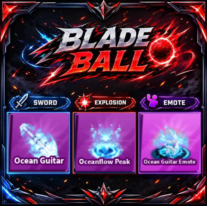 [ Limited Set ] Ocean Guitar + Explosion + Emote | FAST DELIVERY✅