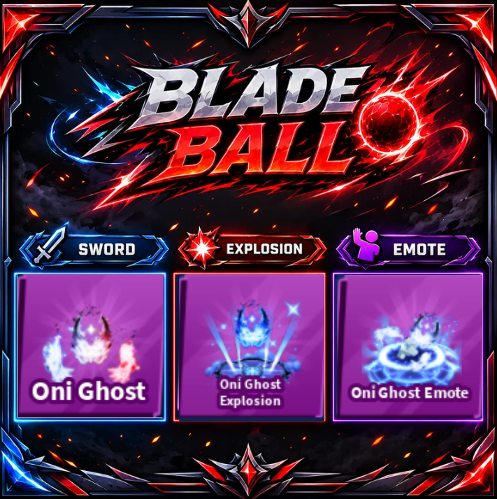 [ Limited Set ] Oni ghost + Explosion + Emote | FAST DELIVERY✅