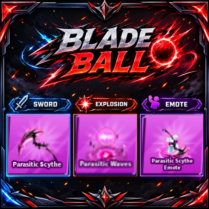 [ Limited Set ] Parasitic Scythe + Explosion + Emote | FAST DELIVERY✅