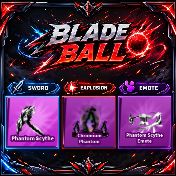 [ Limited Set ] Phantom Scythe + Explosion + Emote | FAST DELIVERY✅