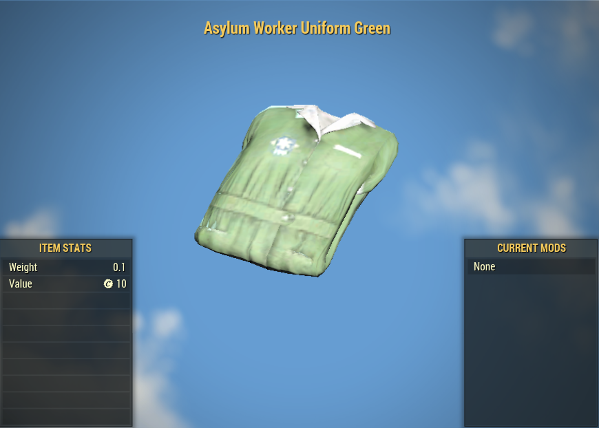 [ PS4/PS5 ] Asylum Worker Uniform Green (instant delivery)