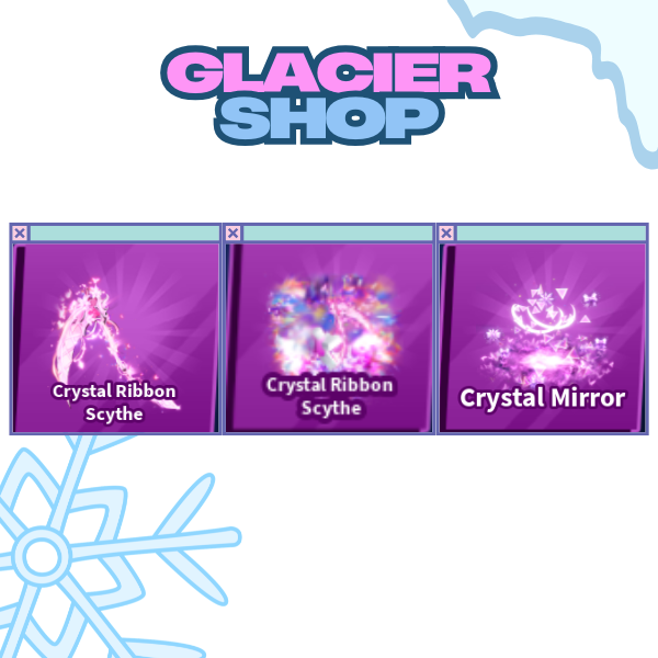 Crystal Ribbon Scythe + Explosion + Emote ( Limited Set )