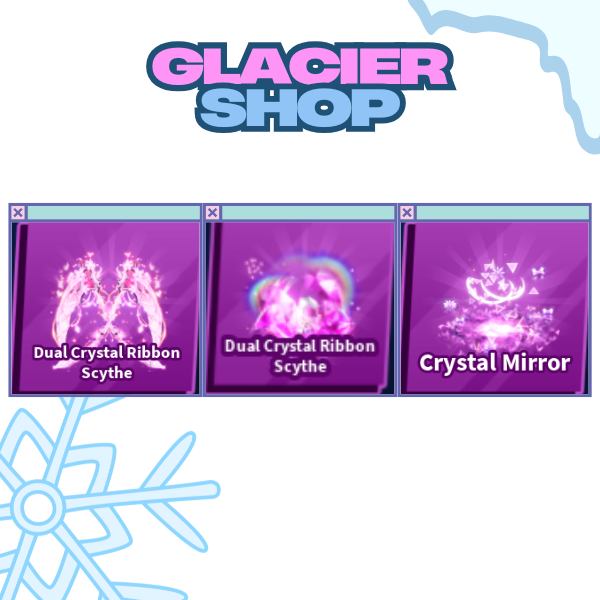 Dual Crystal Ribbon Scythe + Explosion + Emote ( Limited Set )