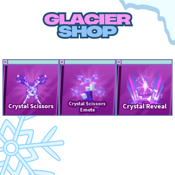 Crystal Scissors + Explosion + Emote ( Limited Set )