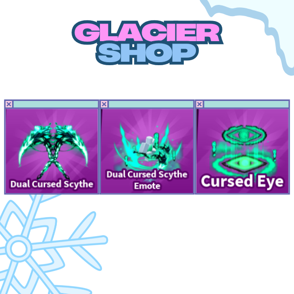 Dual Cursed Scythe + Explosion + Emote ( Limited Set )