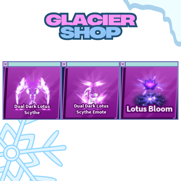 Dual Dark Lotus Scythe + Explosion + Emote ( Limited Set )