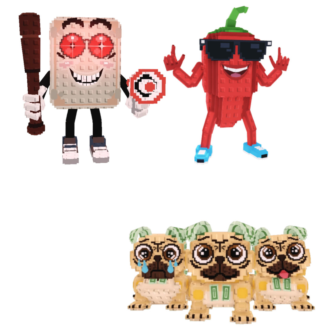 [BUNDLE] - 🦕 1x Tang Tang Kelentang 🦕 1x Chillin Chili 🦕 1x Los Puggies