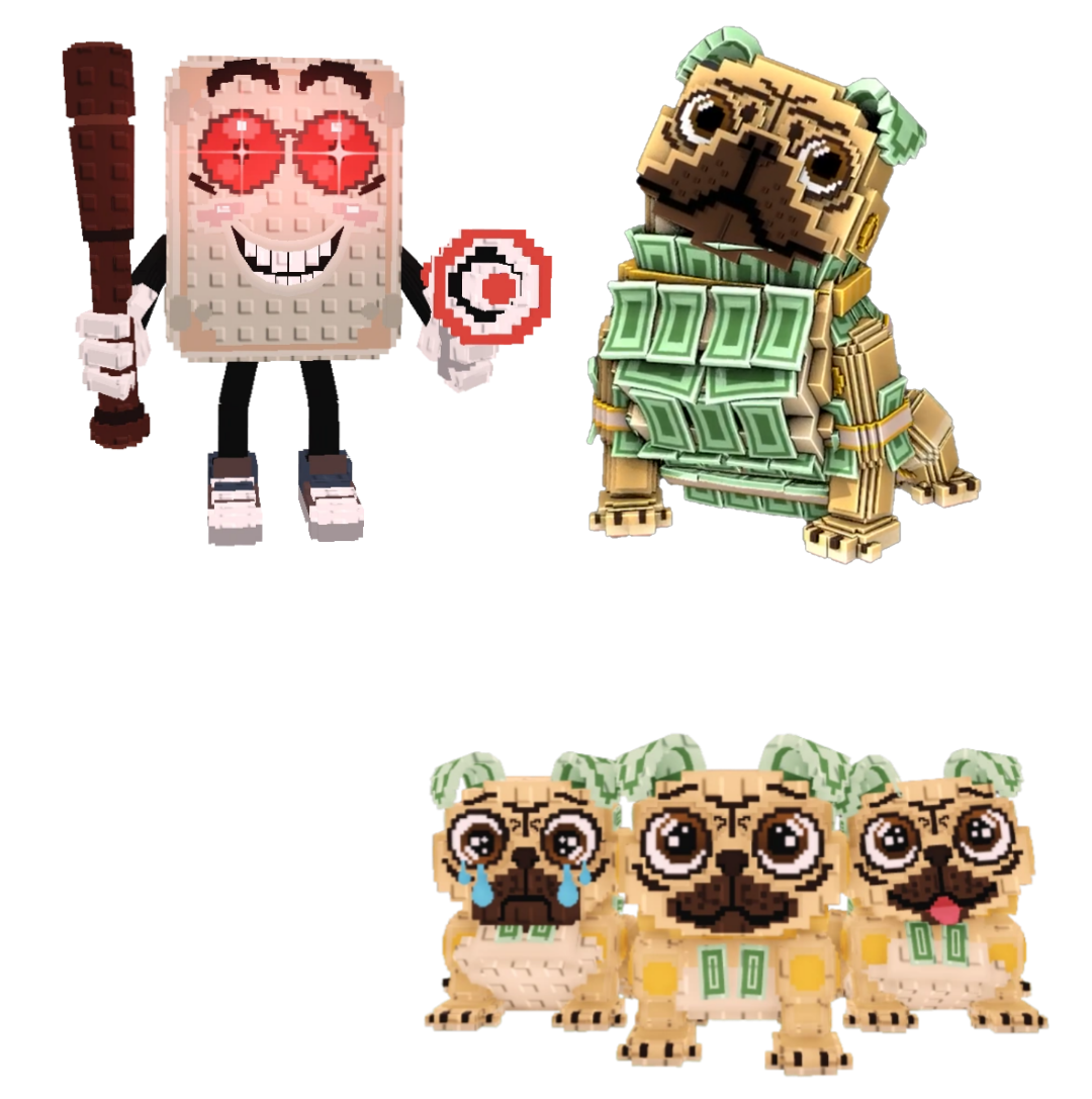 [BUNDLE] - 🐳 1x Tang Tang Kelentang 🐳 1x Money Money Puggy 🐳 1x Los Puggies
