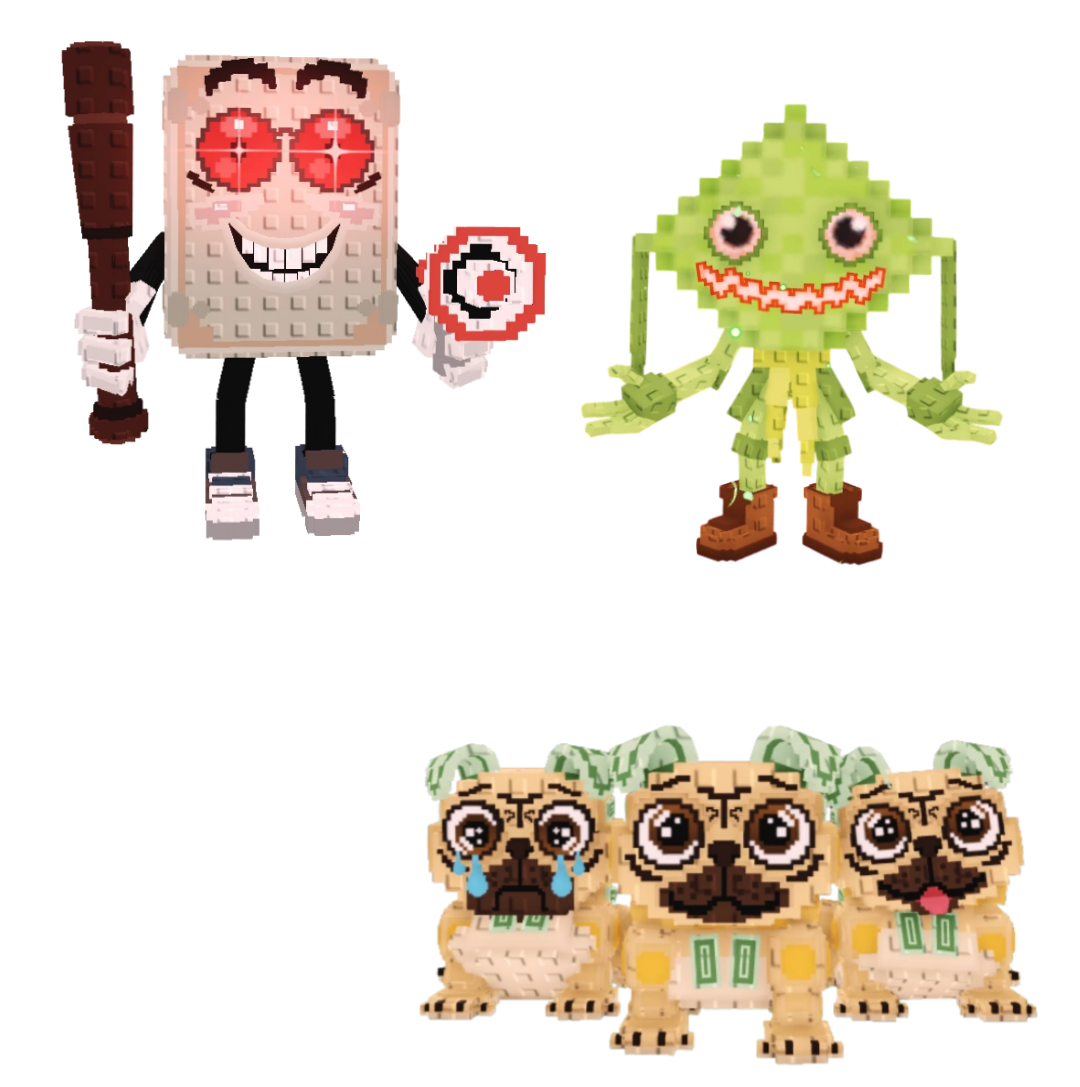 [BUNDLE] - 🐋 1x Tang Tang Kelentang 🐋 1x Ketupat Kepat 🐋 1x Los Puggies