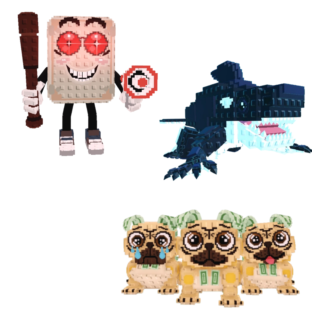 [BUNDLE] - 🐬 1x Tang Tang Kelentang 🐬 1x Orcaledon 🐬 1x Los Puggies