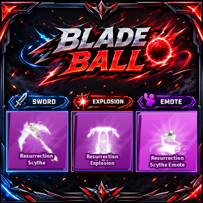 [ Limited Set ] Resurrection Scythe + Explosion + Emote | FAST DELIVERY✅