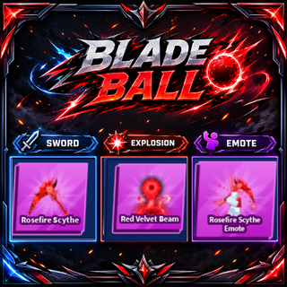 [ Limited Set ] Rosefire Scythe + Explosion + Emote | FAST DELIVERY✅
