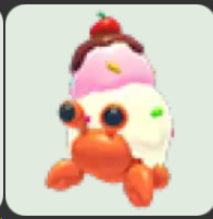 Ice Cream Hermit Crab ▪️NFR🐸Rare🚀Pets⚡24/7 Online🚀