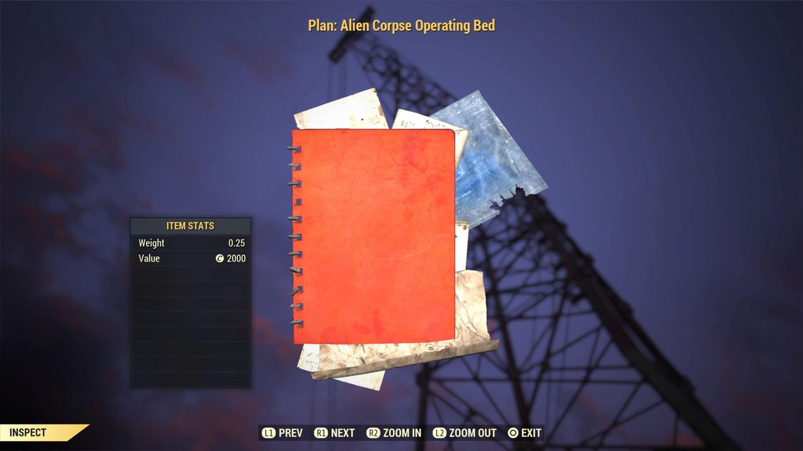 [ PC ] Plan: Alien Corpse Operating Bed (instant delivery)