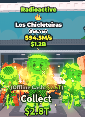 ✨ 94.5M/s ☢️ Radioactive Los Chicleteiras Secret | Steal A Brainrot ⚡ FAST DELIVERY ⚡