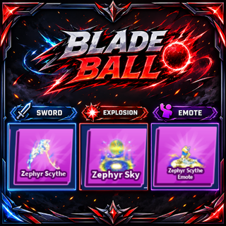 [ Limited Set ] Zephyr Scythe + Explosion + Emote | FAST DELIVERY✅
