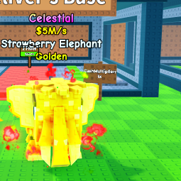 Golden Strawberry Elephant 5m/s - Jump for Brainrots