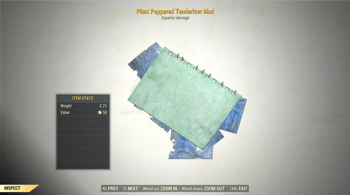 [ Xbox ] Plan: Peppered Tenderizer Mod (instant delivery)