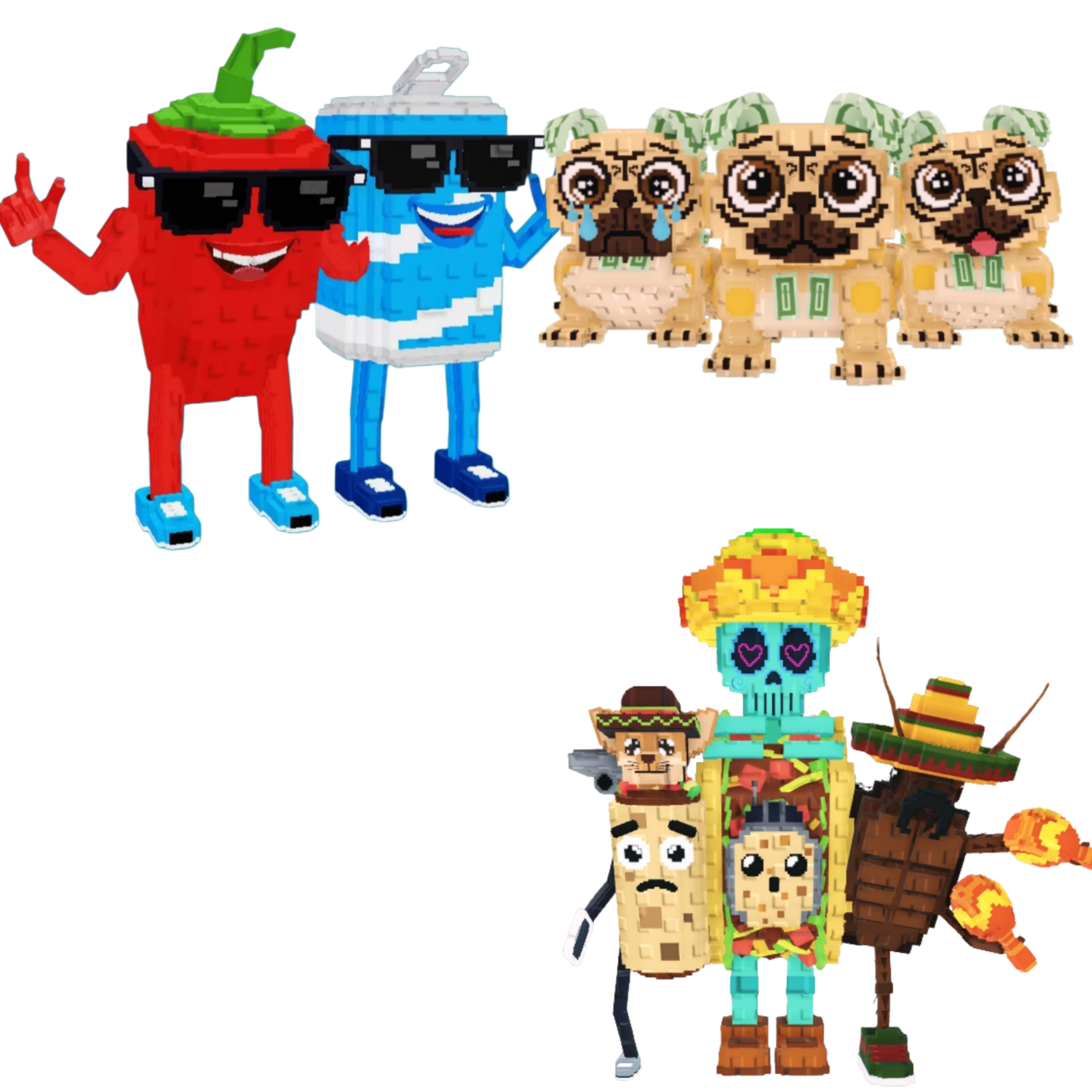 [BUNDLE] - 🏨 1x Swaggy Bros 🏨 1x Los Puggies 🏨 1x La Taco Combinasion