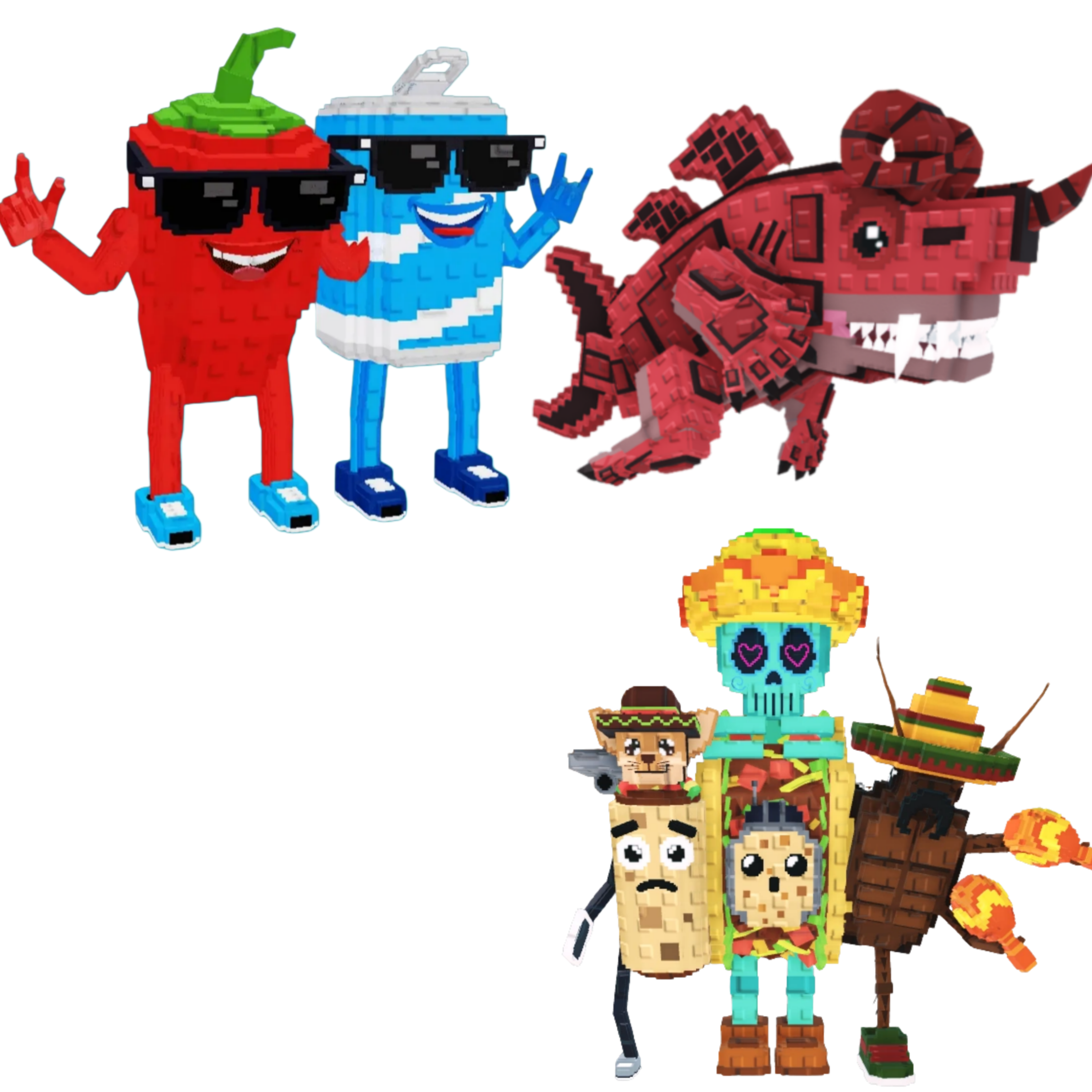 [BUNDLE] - ⛪ 1x Swaggy Bros ⛪ 1x Eviledon ⛪ 1x La Taco Combinasion