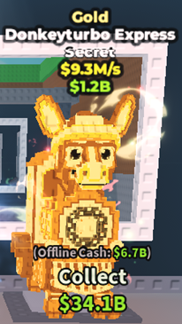 9.3M/s ⭐ Gold Donkeyturbo Express Secret | Steal A Brainrot ⚡ FAST DELIVERY ⚡