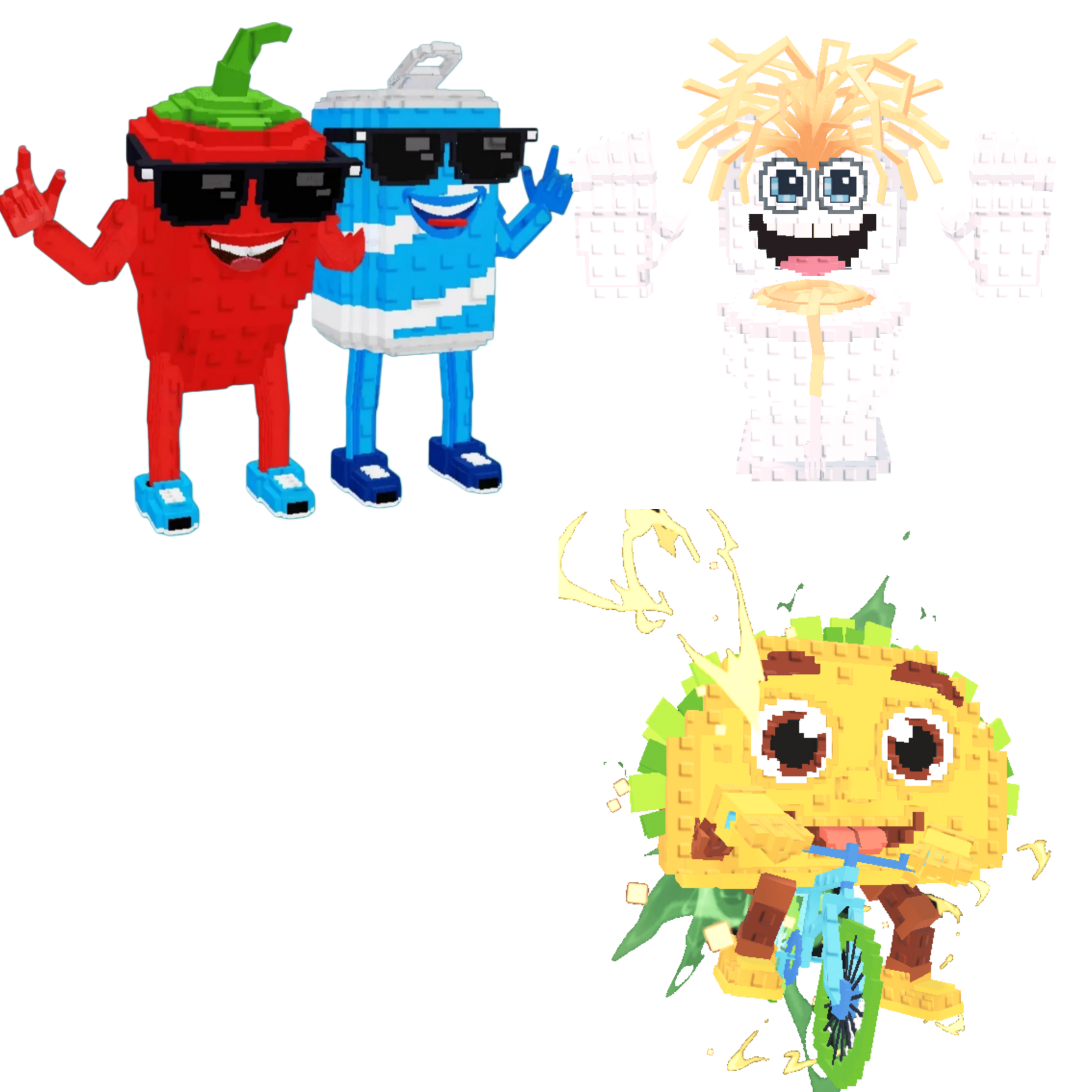 [BUNDLE] - 🚇 1x Swaggy Bros 🚇 1x Spaghetti Tualetti 🚇 1x Tacorita Bicicleta