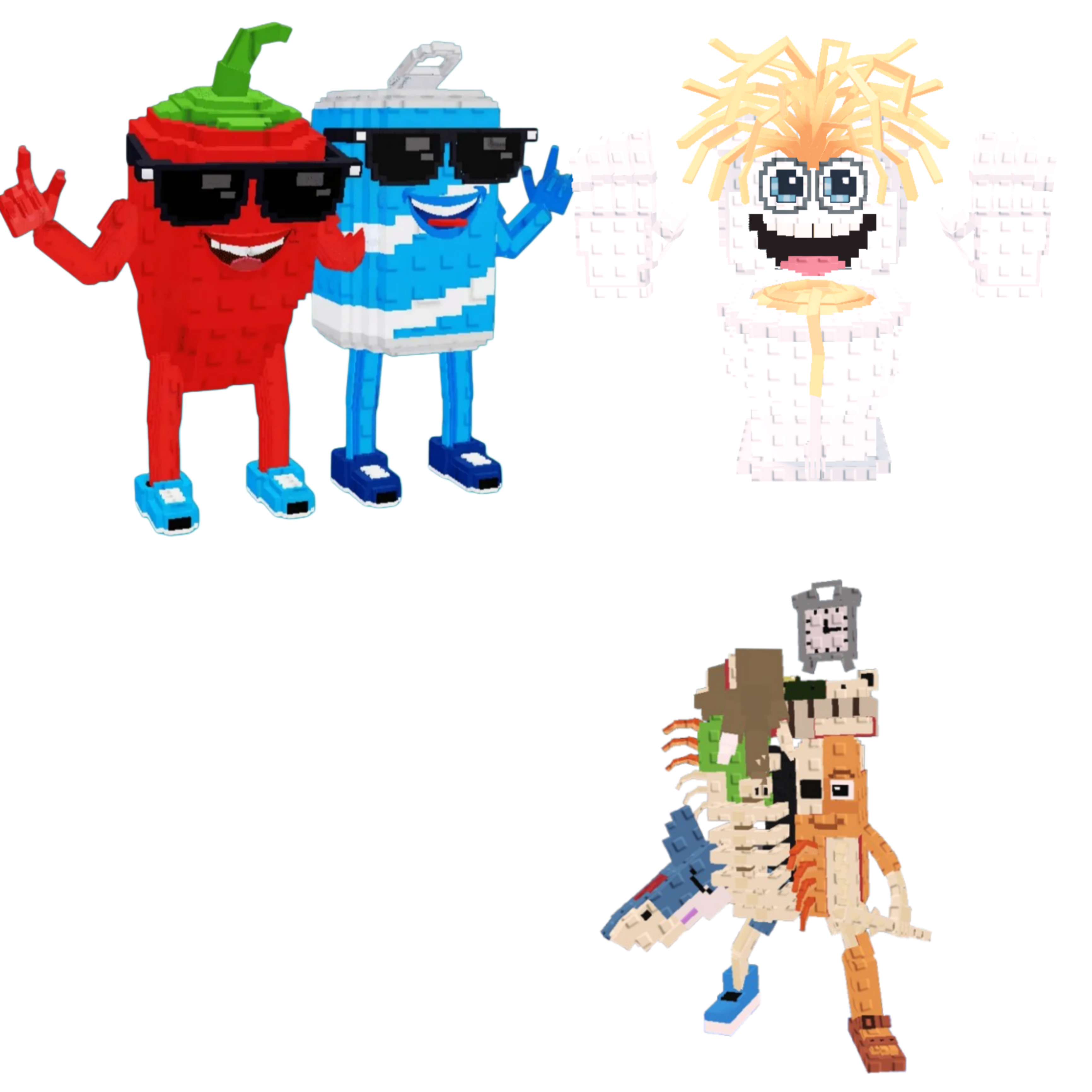 [BUNDLE] - 🚈 1x Swaggy Bros 🚈 1x Spaghetti Tualetti 🚈 1x La Extinct Grande